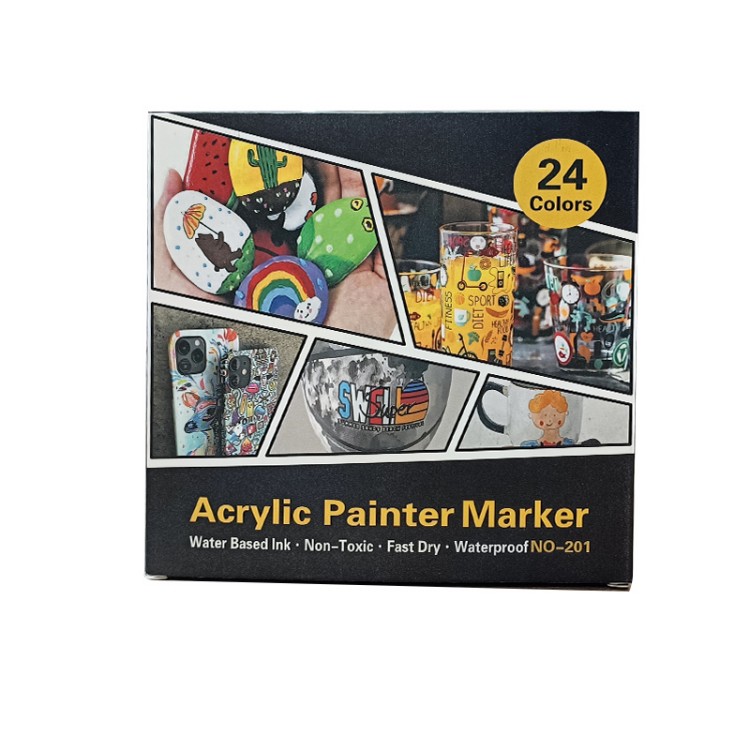 24 színű vízálló akrilfestő marker